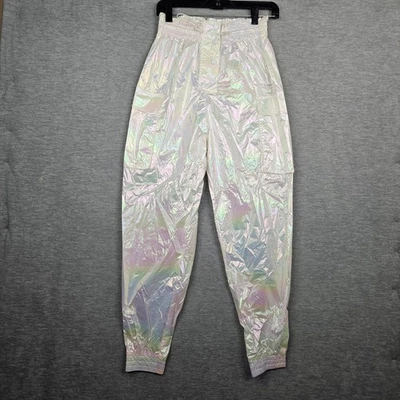 Calça jogger ZARA reflexiva carga cintura alta sem forro tamanho P NOVA - Imagem 1 de 4