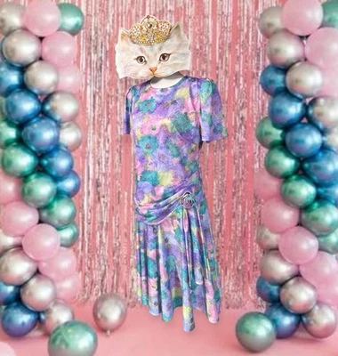 VESTIDO DE FESTA AVANT GARDE NEW WAVE VINTAGE CAPRICHOSO PRADARIA BOHO RENASCENTISTA FORMATURA - Imagem 1 de 4