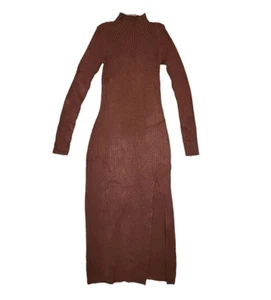 NEW Lulus Wondrous Winter Brown Ribbed Long Sleeve Bodycon Sweater Dress Size XS - Picture 1 of 7