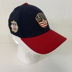 Milwaukee Brewers 39Thirty New Era Fitted Hat Cap American Flag Logo Sz S/M EUC - Imagen 1 de 9