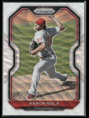 2021 Panini Prizm #147 Aaron Nola White Wave Prizm - Image 1 of 2