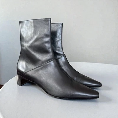 Botines de cuero Banana Republic Vanessa hechos en Italia, talla 8,5, negros Foto 1 de 4