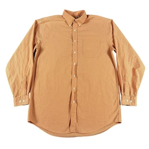 Vintage LL Bean Hemd Herren MTall Orange Seersucker Button Down Tasche Freizeit Outdoor - Bild 1 von 7