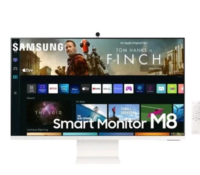 Samsung M8 32" 4K UHD VA LED Smart Monitor & Streaming TV - LS32 WHITE - Image 1 of 4