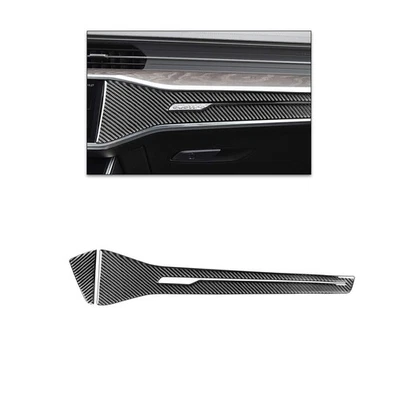 2 piezas para Audi A6L A7 2019-21 interior de fibra de carbono copiloto tablero cubierta embellecedor  Foto 1 de 4