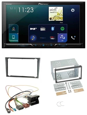 Pioneer MP3 Bluetooth USB 2DIN DAB Autoradio für Opel Corsa C Quadlock 2000-2006 - Bild 1 von 4