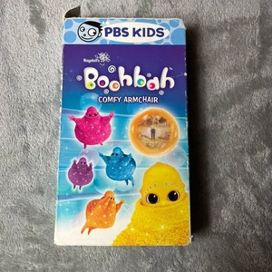 Boohbah Comfy Armchair VHS Tape 2004 Ragdoll PBS Kids Cartoon Atoms Show Rare - Foto 1 di 3