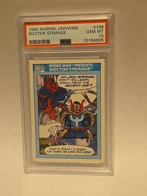 1990 Marvel Universe #158 Doctor Strange w/ Spider-Man Presents PSA 10  - Image 1 of 2