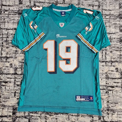 Vtg Miami Dolphins Jersey #19 Brandon Marshall NFL Football Stained L 2000s Y2K Cover
