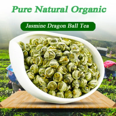 Pure Organic Green Tea Loose Leaf Chinese King Grade Jasmine Dragon Ball Tea