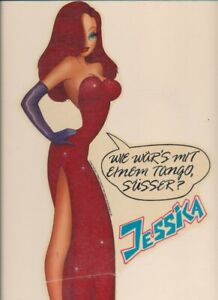 Disneyana-1987- Jessica Rabbit promo figure on hardboard-German