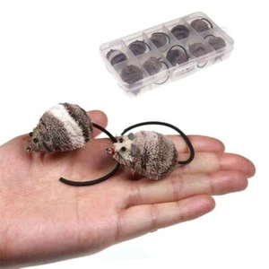 10x Deer Hair Mouse Flies Fishing Floating Lure Hook #2/0 Bass Perch Pike Trout - Imagen 1 de 9