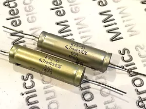 2x 4,7uF 63V +/- 10% Condensador de Audio PETP K73-16 URSS Grado Militar Reedición - Imagen 1 de 3