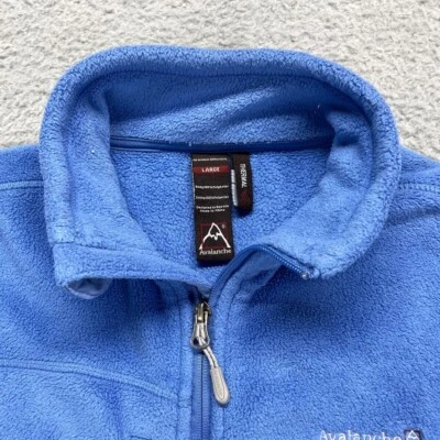 Avalanche Jacket Women Large Blue Fleece Full Zip Long Sleeve Zip Pockets Logo - Image 1 of 4