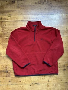 Nautica Quarter Zip Fleece Pullover Size L - Picture 1 of 11