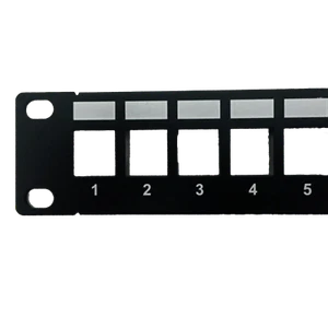 Blank 24 Port Patch Panel Rackmount RJ11 RJ12 RJ45 -1RU x 19" Shielded Ground UL - Picture 1 of 11