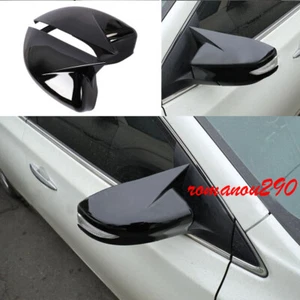 For Nissan Altima 13-18 Glossy Black ox Horn Side Door Mirror Cover molding Trim - Picture 1 of 8