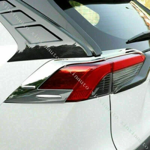 ABS Chrome Accessories Rear Tail Light Lamp Cover Trim For 2019-22 Toyota RAV4 - Picture 1 of 5