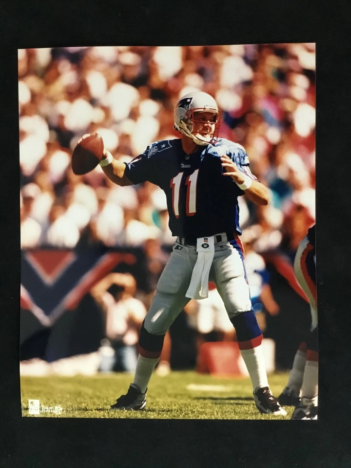 Drew Bledsoe No. 11 New England Patriots Fútbol 8x10 Color Foto III Foto 1 de 1