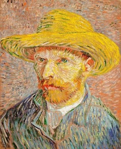 Impresión o lienzo - Autorretrato con sombrero de paja de Vincent Van Gogh. - Imagen 1 de 1