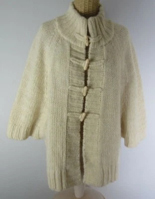 LOFT Ann Taylor Mujer Grande Marfil Gran Tamaño Ala de Murciélago Suéter Lana Alpaca Grueso Foto 1 de 4