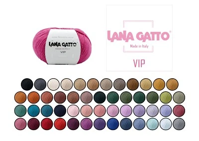 Kaschmir - Merino Mischgarn  50g auf 200m Wolle aus Italien von  LANA GATTO VIP - Bild 1 von 4