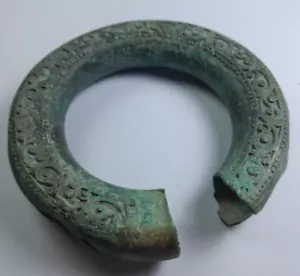 Ancient Bronze Bangle - Beautifully Decorated 8th Century - Thailand - Picture 1 of 18