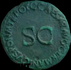 Germanicus d.AD 19 AE As struck under Caligula.  Roman Imperial . Rare - Picture 1 of 3