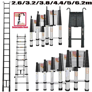 6.2M Telescopic Ladder Multi-Purpose Extendable Aluminium Folding EN131 5M 3.8M - Picture 1 of 48
