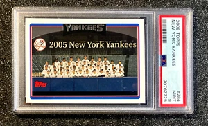 2006 Topps New York Yankees A-Rod/Jeter/Mussina/Rivera/Damon/Wang 284 PSA 9 MINT - Picture 1 of 4