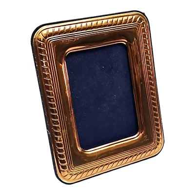 antica CORNICE PORTAFOTO in ARGENTO 925 COLORE ORO FOTO FOTOGRAFIA DA TAVOLO - Immagine 1 di 3