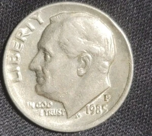 1985 P Roosevelt Dime Error - Picture 1 of 10
