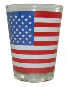 USA United States Amerikanische Flagge Schnapsglas Trinkglas - Bild 1 von 1
