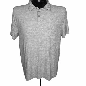 OLD NAVY Active Polo Shirt Mens Large Gray Golf Performance Stretchy Wicking S/S - Picture 1 of 7