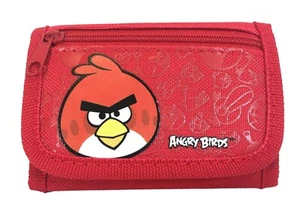 1PC Angry Birds Kids Tri-Fold Wallet Coin Holder Bag [Red] - Picture 1 of 3