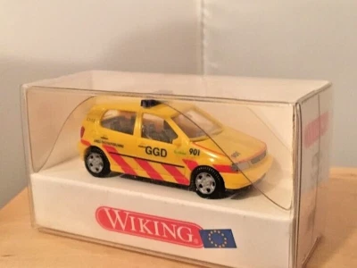 Wiking #071 04 Notarzt VW Polo GGD Cirujano de Emergencia ~ 1:87 ~ Excelente Caja Estado Foto 1 de 4