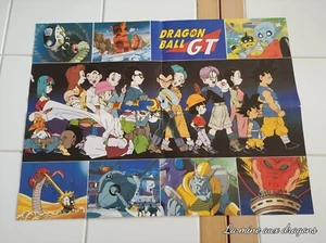 Grand Poster Dragon Ball Z GT Sailor Moon Dorothée mangas vintage - Foto 1 di 2