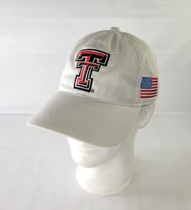 Texas Propetron Embroidered American Flag White Adjustable Strap Hat Cap Adults - Picture 1 of 8