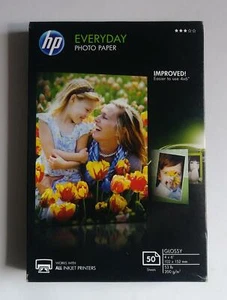HP CR758A Druckerpapier NEU VERSIEGELT 50 BLATT 4X6 GLÄNZEND FOTOPAPIER - Bild 1 von 3