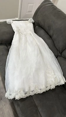 Vestidos de niña con flores para bodas princesa apliques encaje primera comunión talla 10 Foto 1 de 4