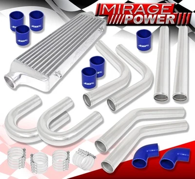 2.5" 8Pc Piping Pipe Kit + Turbo Intercooler + Silicone Couplers +T-Bolt Clamps Foto 1 de 4