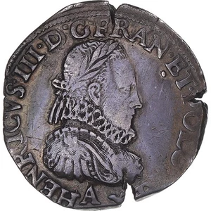 [#1045268] Coin, France, Henri III, Teston, 3e type au col fraisé, 1575, Paris,  - Picture 1 of 2