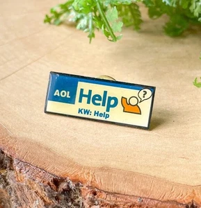 America Online AOL Keyword KW: Help Pin - Vintage Internet Computer Collectible - Picture 1 of 3