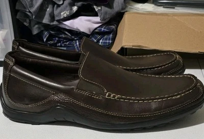 Zapatos Mocasines Venecianos Cole Haan Tucker Para Hombre 10 Cuero Marrón Sin Cordones Conducción Foto 1 de 4