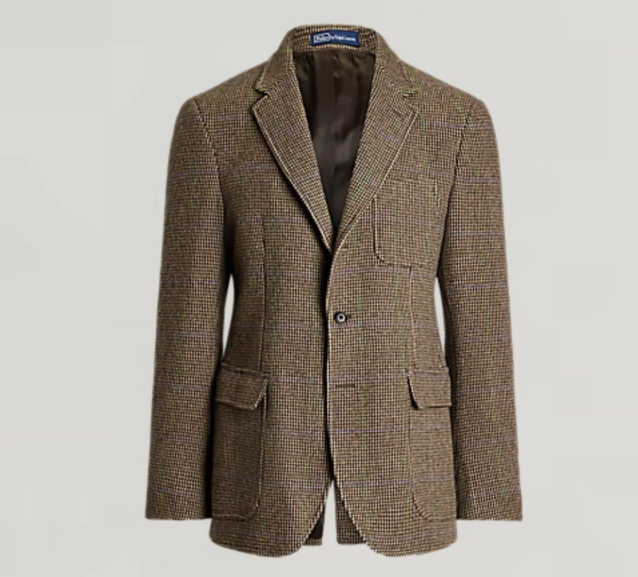 POLO RALPH LAUREN◇スーツ/42/ウール/GRY/チェック/イタリア製