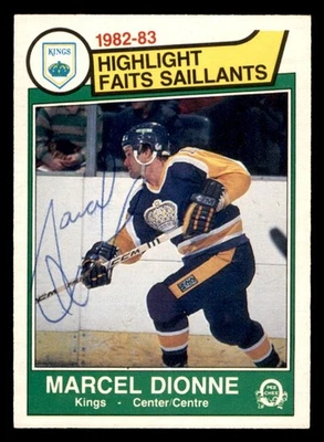 1983 OPC O-Pee-Chee Hockey #151 Marcel Dionne Signed Autograph (no COA) - Image 1 of 2