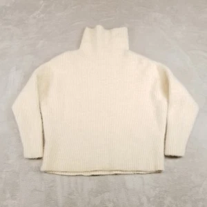 J Crew Sweater Womens S Cream Turtle Neck 100% Cashmere Long Sleeve - Picture 1 of 8