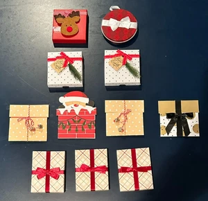 11 Amazon Sammlerstücke Weihnachten BLECHDOSE Halter Ornament leer OHNE Geschenkkarte Posten - Bild 1 von 7