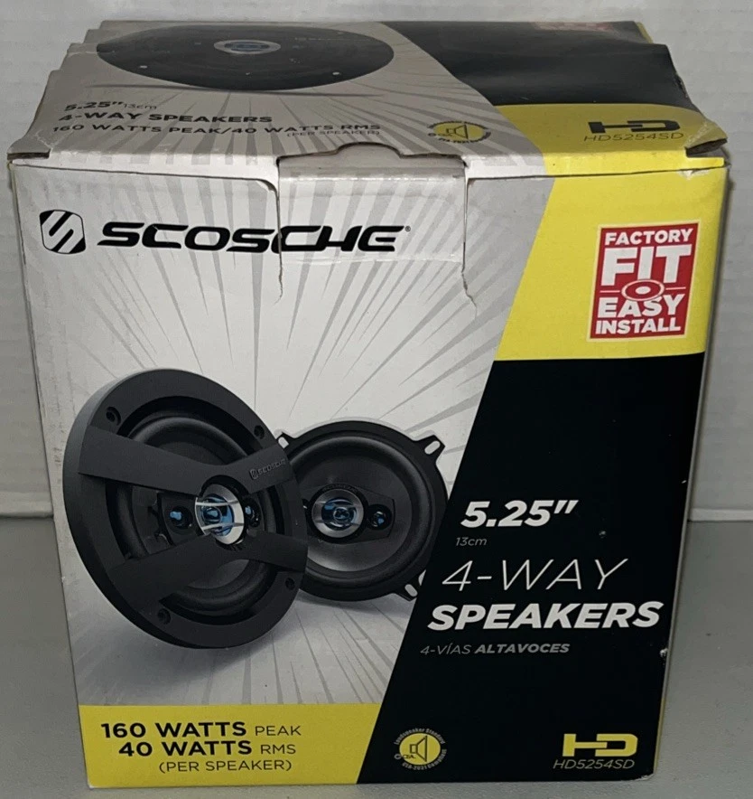 Scosche Hd6504 HD Series 6.5" 4 Way 200w Speaker Car Audio Speakers