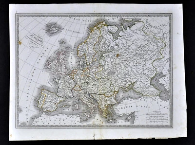 1839 Monin / Beaupre Map Europe Spain France Germany Italy Britain Austria  - Image 1 of 4